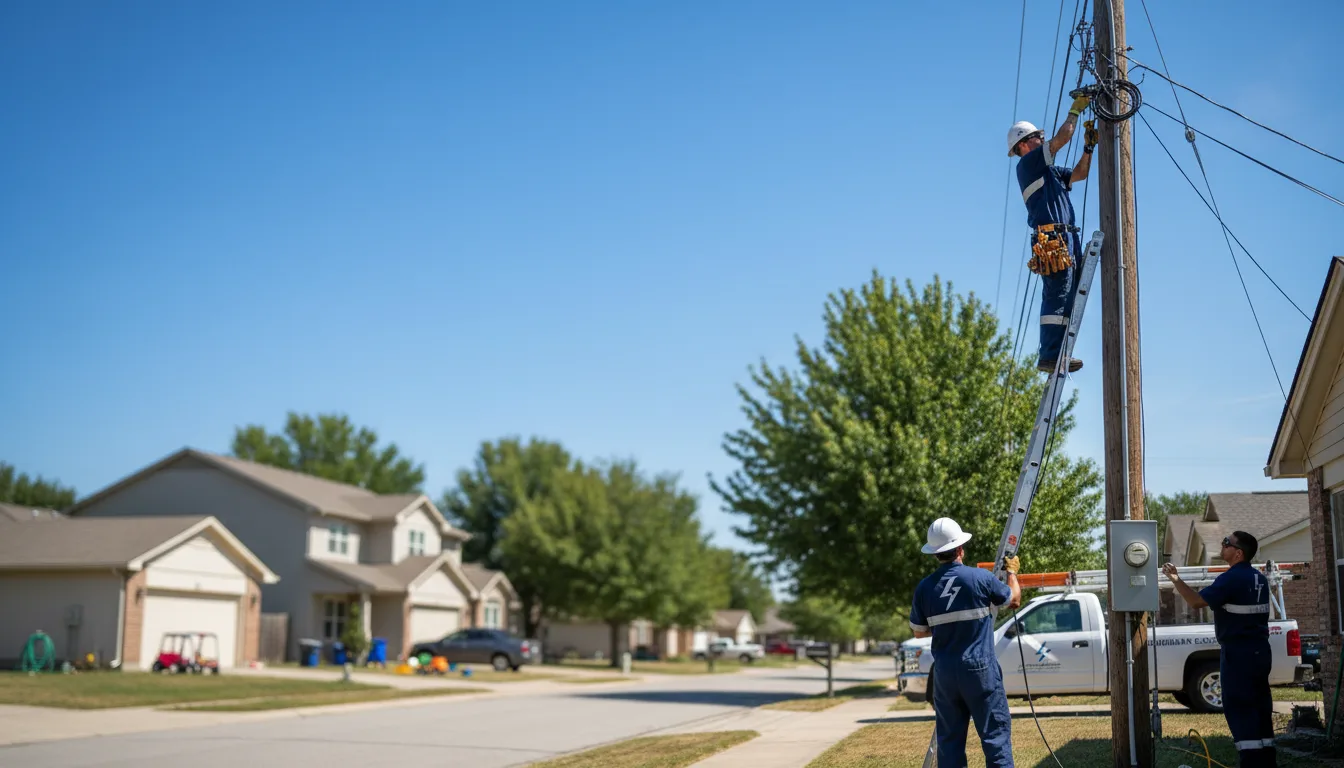 Residential electrician providing installation services in Pollock, LA
